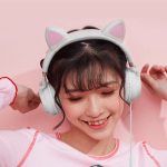 Net Celebrity Cute Female Cat Ear Headset Wired Gaming Gaming Headset