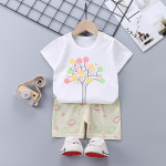 Summer Cotton Children's Short-sleeved Shorts Suit