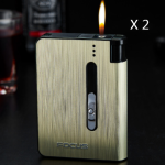 Aluminum alloy flame automatic cigarette case