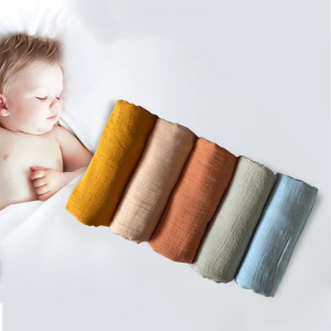 Pure Color Bamboo Cotton Wrap Towels For Newborn Babies