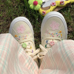 All-match Art Cute Student Custard Canvas Shoes Women