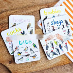 Bird Pun Coasters Fun Square Drink Coaster For Children Wooden And PVC Cup Mats Home Kitchen Decor