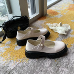 New Student Platform Loafers White Retro