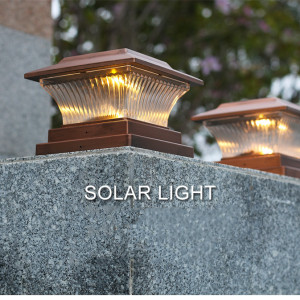 Solar lamp post headlamp