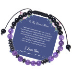 Letter Woven Natural Amethyst Bracelet