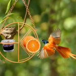 Hanging Metal Bracket For Outdoor Feeding Of Hummingbirds