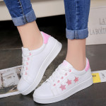 Five-pointed star lace color matching white shoes