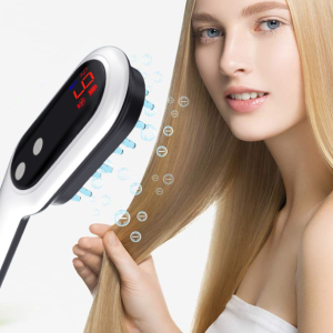 Electric Head Massager Magnetic Therapy Hair Growth Comb Blue Red Light Scalp Massage Brush Relieve Fatigue Pressure LED Display