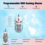 Wired Gaming Mouse Lightweight Chroma RGB Backlit,7 Programmable Buttons 6400DPI