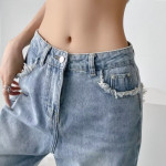 Women's High-waisted Straight Jeans