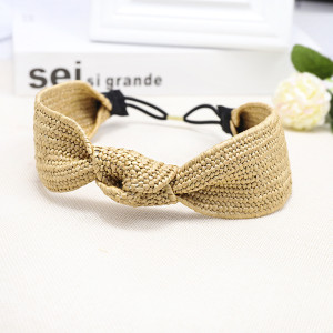 Raffia Hand-woven Fabric Wide Headband Hairband Literary Hair Accessories