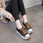 Casual Single Shoes Platform Breathable Canvas Shoes