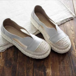 New Casual Straw Woven Flat Bottom Women's Round Head Breathable