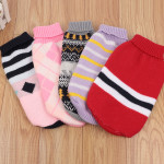 Multi Color Knitting Cat Sweater Lapel Casual