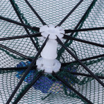 8 Holes Foldable Fishing Net Shrimp Cast Cage Crab Fish Prawn Trap Cast Pot UK