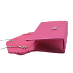 Satin Hot Drilling With Cover Dinner Bag European And American Clutch Chain Cross-shoulder Bag