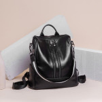 All-match Oil Wax Leather Backpack Soft Leather Leisure Travel