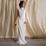 Light Wedding Dress, Satin,Slim And Thin, Bridal Halter Evening Dress