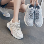 Foreign Trade Factory Original Order Processing Withdrawal Cabinet Rainbow Daddy Shoes Sports Shoes Women's Thick-Soled Increased Casual Leather White Shoes