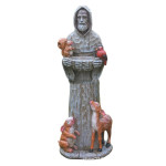 St. Francis St. Francis And Animal Friends Resin Crafts Outdoor Garden Statue Bird Feeder