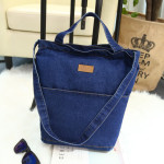 Retro Shoulder Bag Canvas Denim Shopping Bag