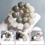 Natural White Jade Bodhi Bracelet