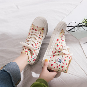 Spring Canvas Strawberry Student Trend Shoes