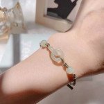 Female Minority Double Ring Safety Clasp Hand Knitting Bracelet