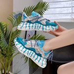 New Transparent Mesh Soft Leather Platform Light Sports Shoes