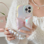 Ladies Super Fairy Laser Powder Bowknot Phone Case