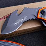 Steel Handle Stainless Steel Folding Knife Camping Tactical Outdoor