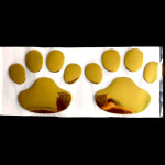 PVC Pair Hand-shaped Brush Dog Footprints Car Sticker Bumper Scratch Hidden Personality Stickers