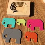 Children's Big Animal Multi-layer Thickened Wooden Puzzle Toy