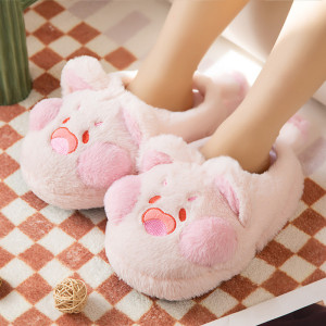 Plush Warm Cute Doodle Cat Fur Slippers