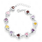 Women's Love Shaped Zircon Bracelet