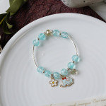 Women's Fashion Pearl And Crystal Beaded Bracelet