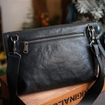 Leather Men's Bag One Shoulder Crossbody Soft Cowhide Handle