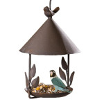 American made old wrought iron bird feeder