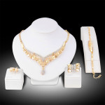 Foreign classic Xiangbala aliexpress selling bride wedding rings necklace earrings set of three