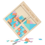 Tetris Jigsaw Puzzle Three-in-one Children's Wooden Puzzle