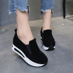 Korean Version Of The Sponge Cake Wedges With Thick-Soled Inner Heightening Women'S Single Shoes All-Match Comfortable Loafers