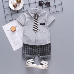 Children's Short-sleeved Shorts Fashion Baby Summer Shoulder Bag Cartoon Suit