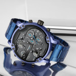 European And American Trendy Big Dial Two-place Personality Watch Men