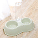 Thin Macron Ribbon Drinking Bottle Round Plastic Pet Double Bowl