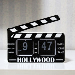 Retro Movie Clapper Board Flip Clock