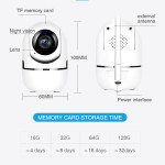 1080P Home Security Surveillance Auto Tracking Camera US Plug