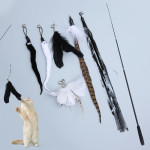 Toys Four Section Telescopic Cat Stick Feather Set