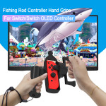 Plastic Game Console Controller Holder Fishing Rod Shaped Handle Grips Accessories