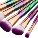 5 mermaid makeup brushes set beauty tools makeup fish type powder brush