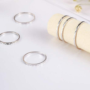 S925 Silver Ring Temperament Simple Joint Line Ring Girl Ring Ring